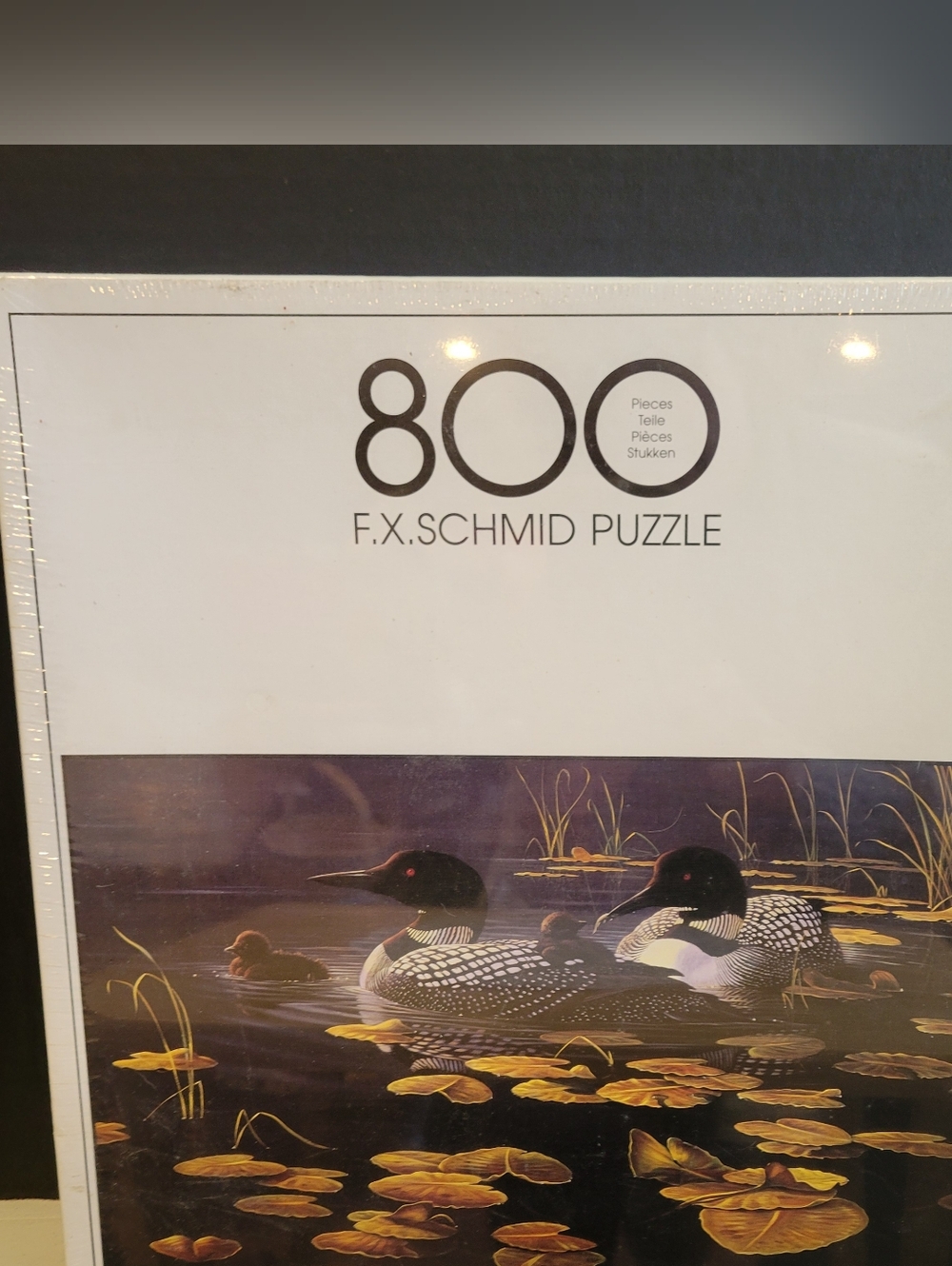 F.X. Schmid 800-Piece Loon Puzzle — Black and White